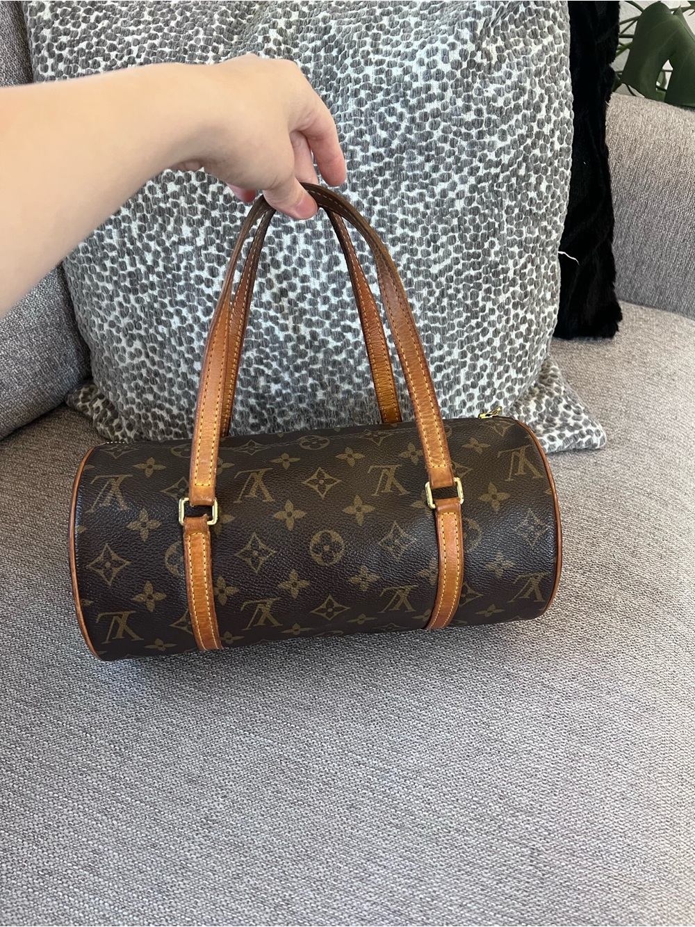 Louis Vuitton Monogram Papillon 26 Barrel Boston Bag